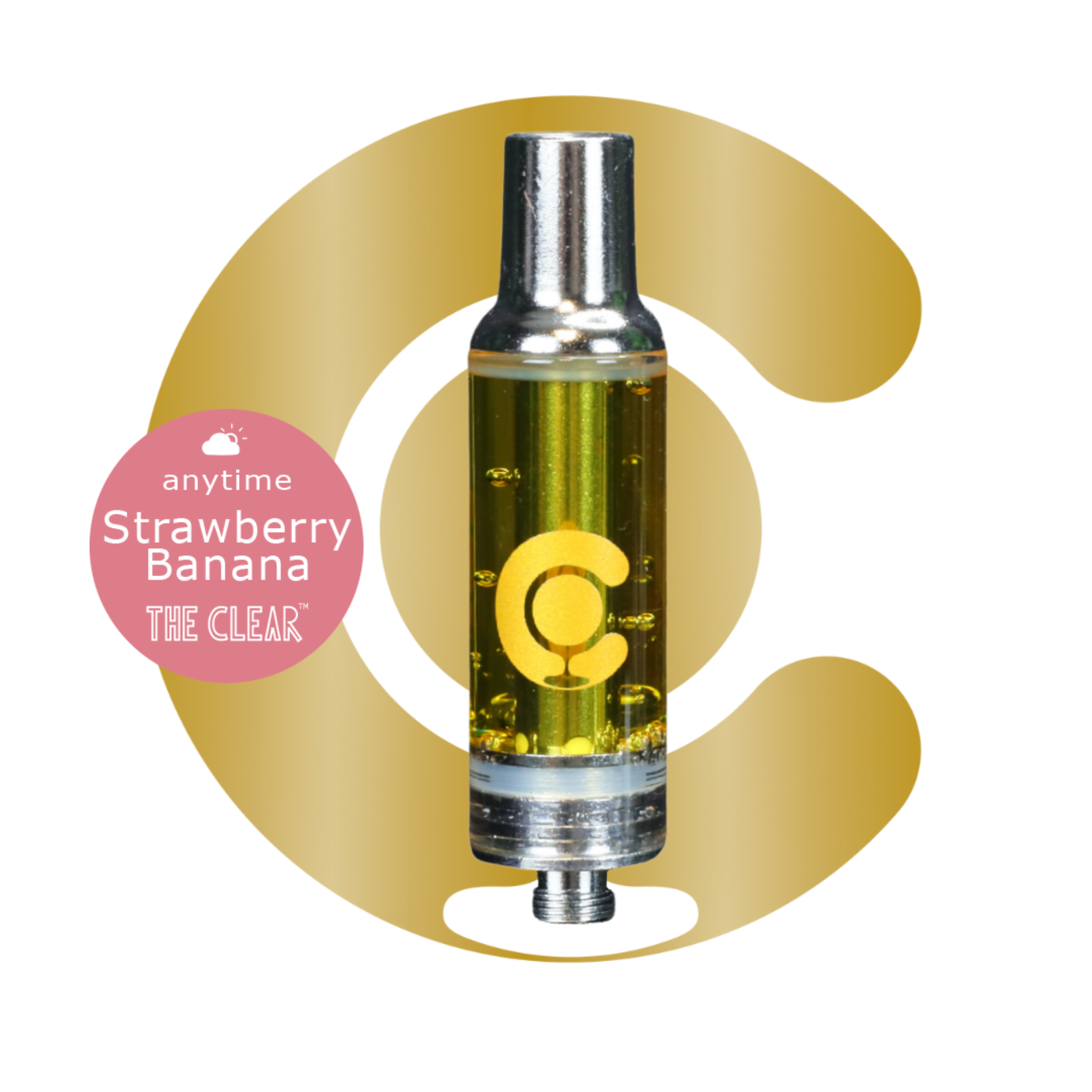 The Clear - Strawberry Banana - 2g- Vape Cartridge