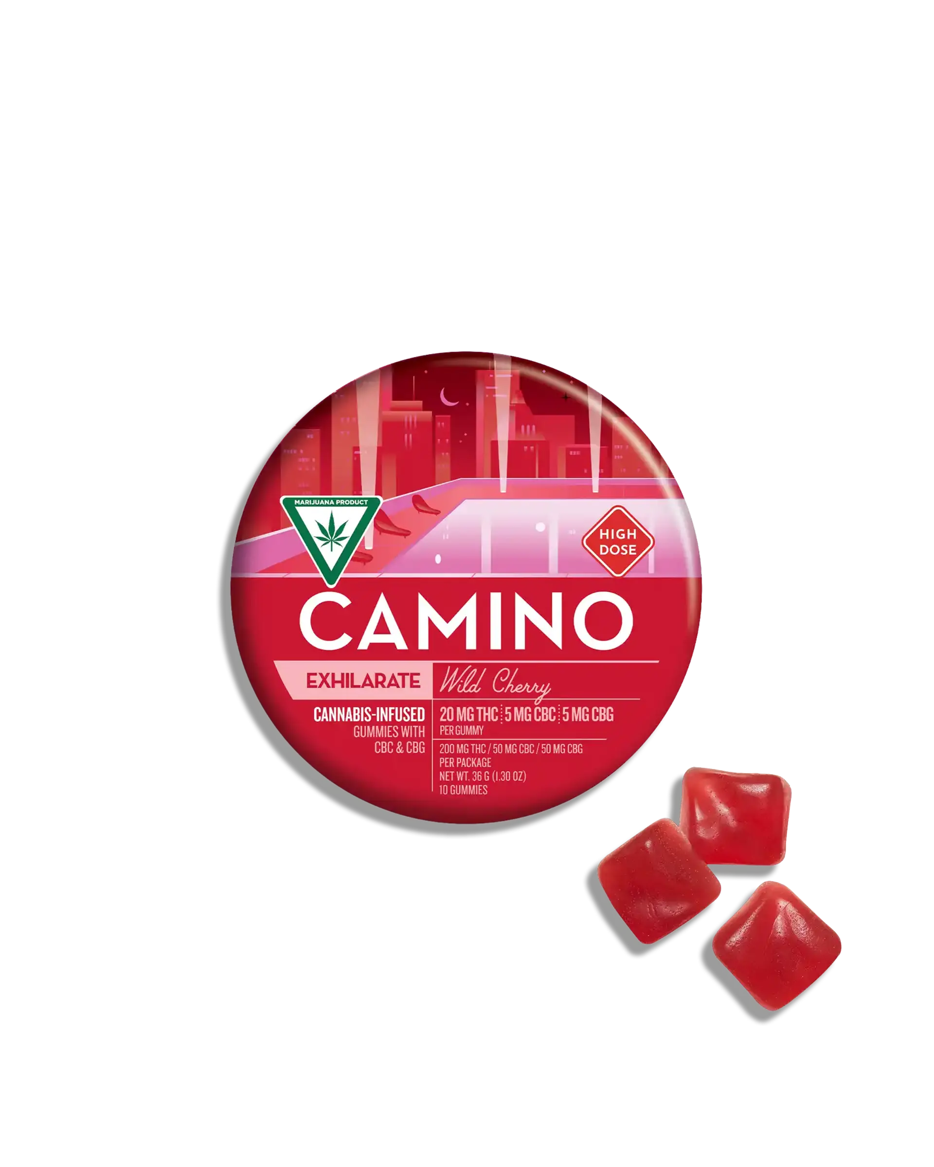 Camino - Wild Cherry 1:1:1 THC:CBC:CBG (s) - Gummies - 100mg