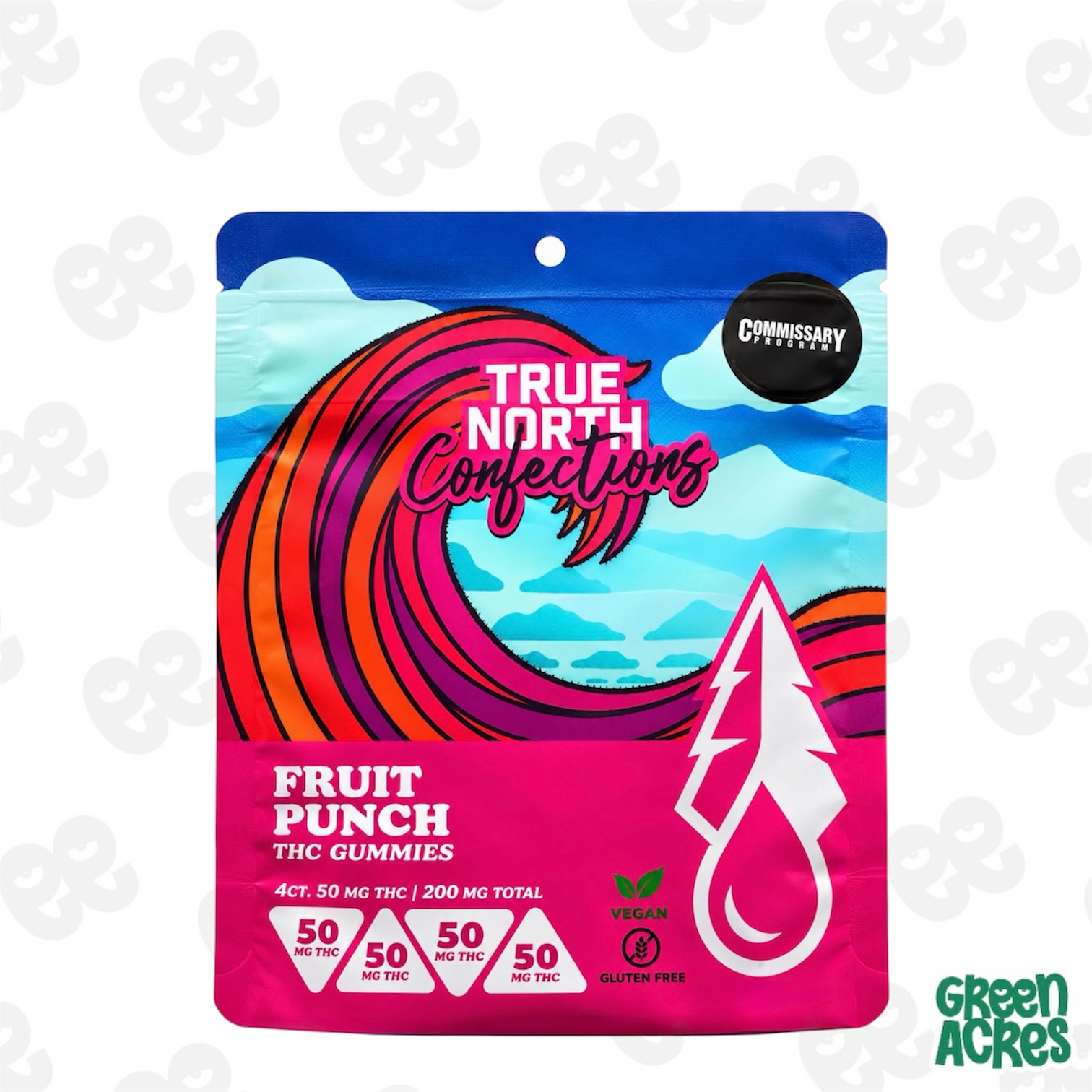 True North: Fruit Punch Vegan Gummies 200MG