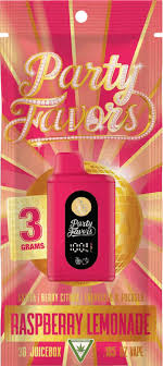 Party Favor Raspberry Lemonade Juicebox Disposable 3g