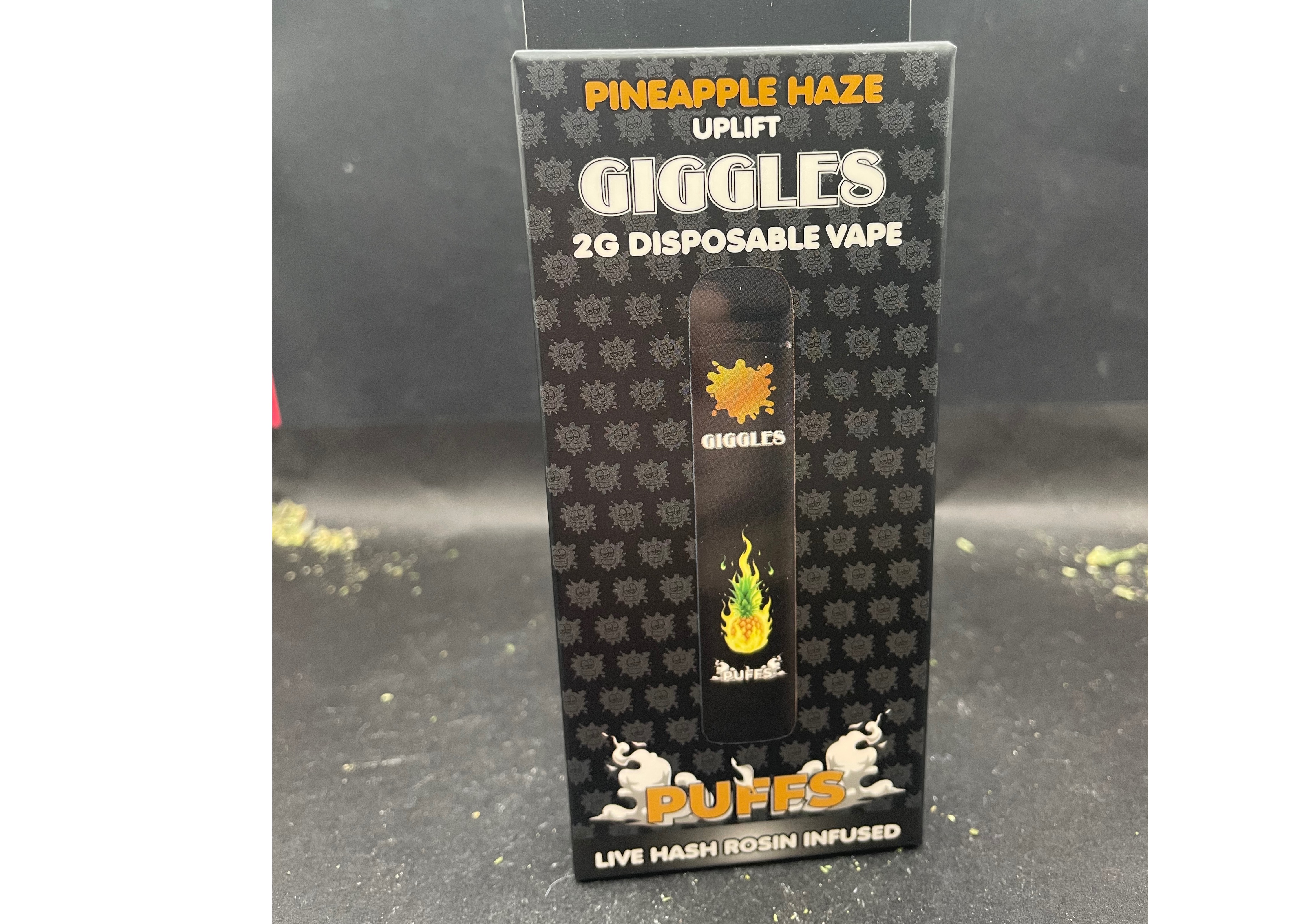 Giggles 2g Live Rosin Infused Disposable| Pineapple Haze