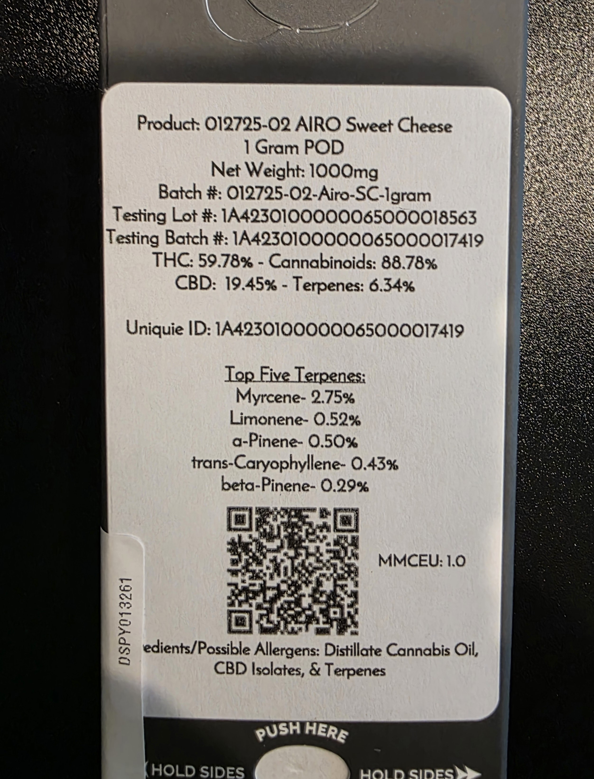 Mockingbird  |  1g | Sweet Cheese | Pod