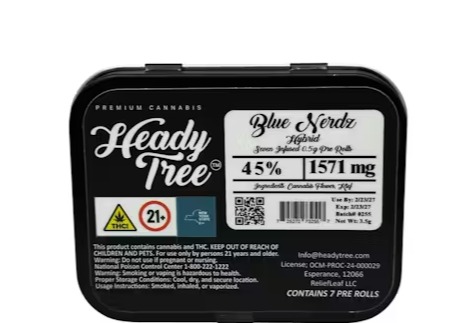 Heady Tree - Blue Nerdz Shorty's Infused 7pk Preroll - 3.5g