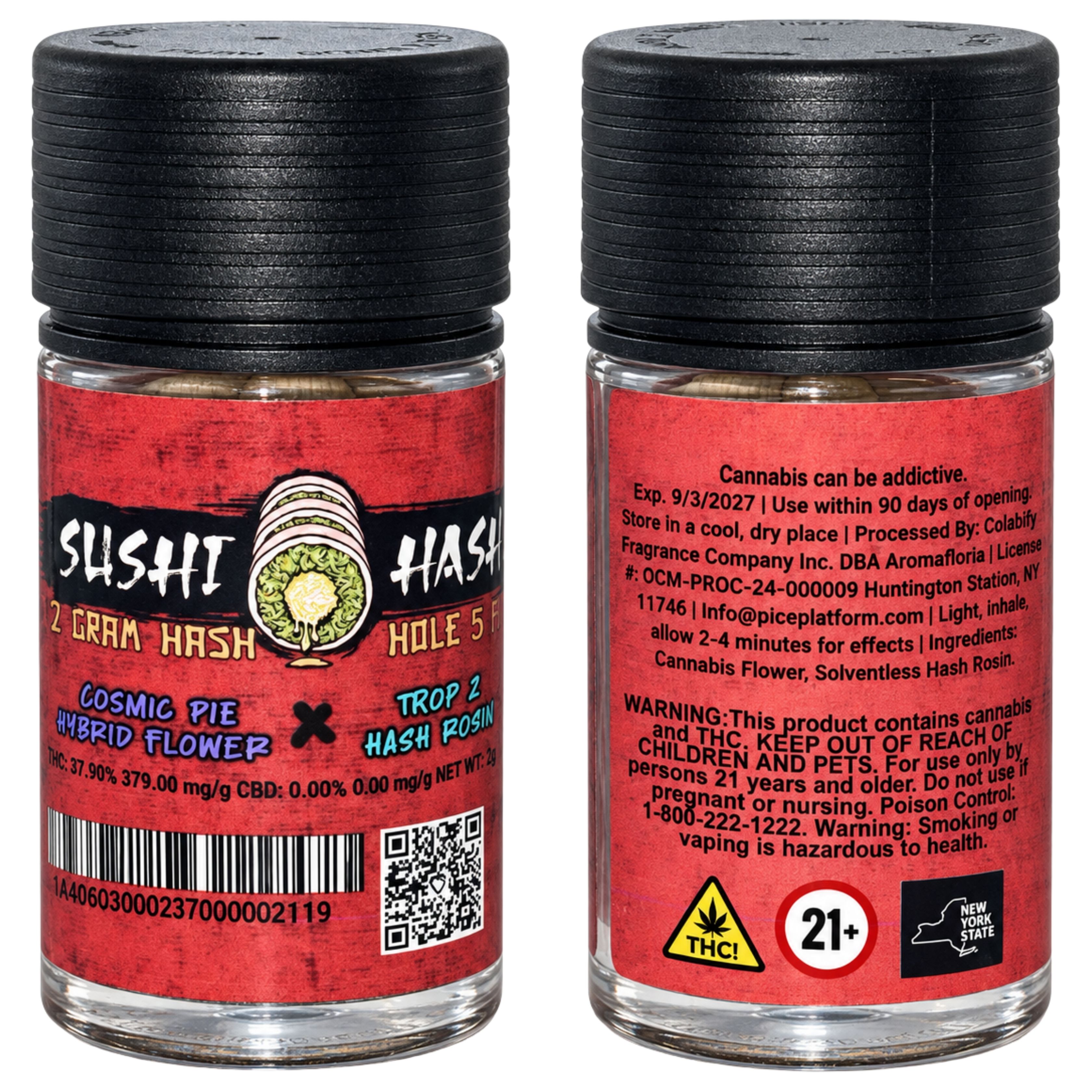 SUSHI HASH - COSMIC PIE X TROP Z  - 5PK ROSIN HASH HOLE