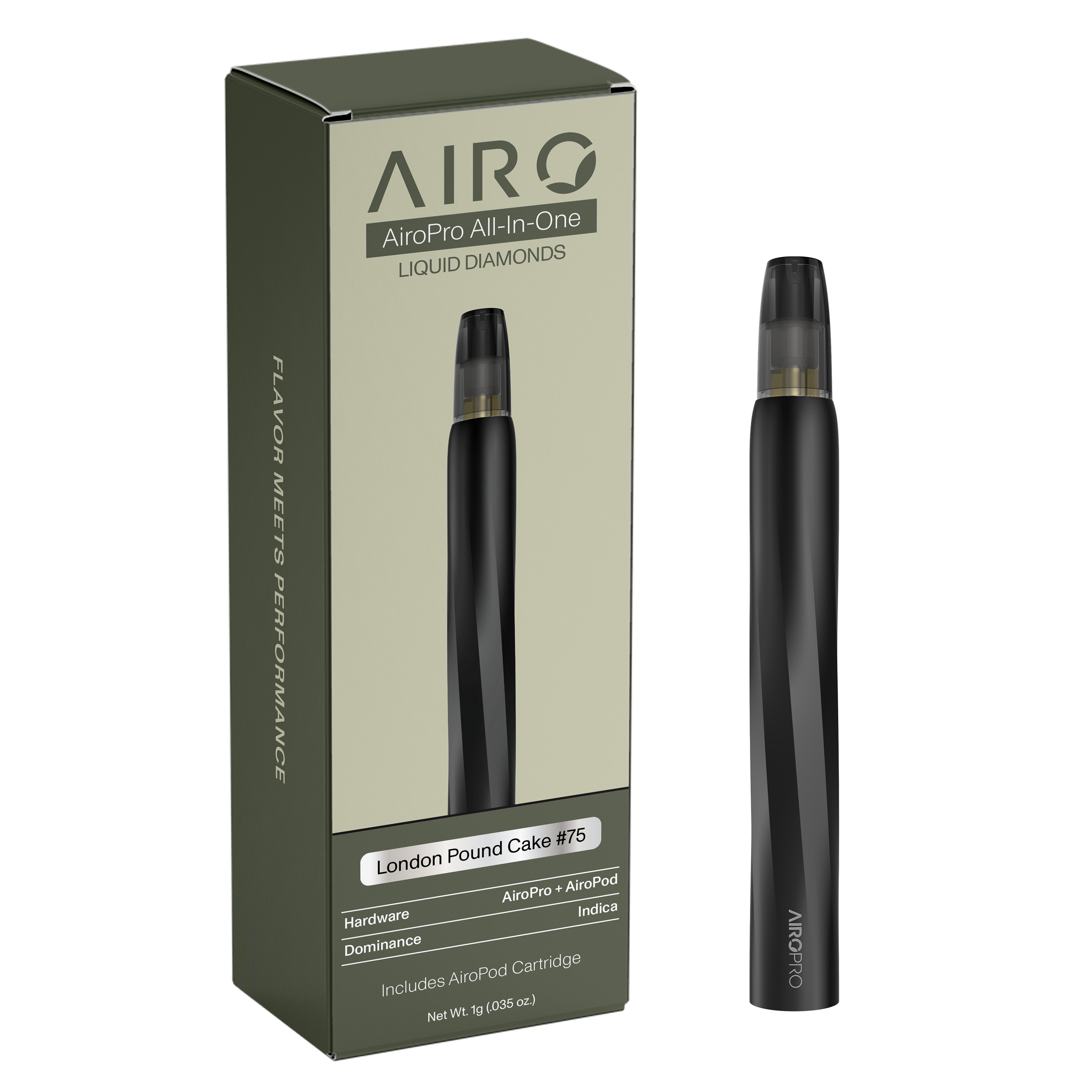 Airo London Pound Cake 1g Live Resin Diamonds All-In-One