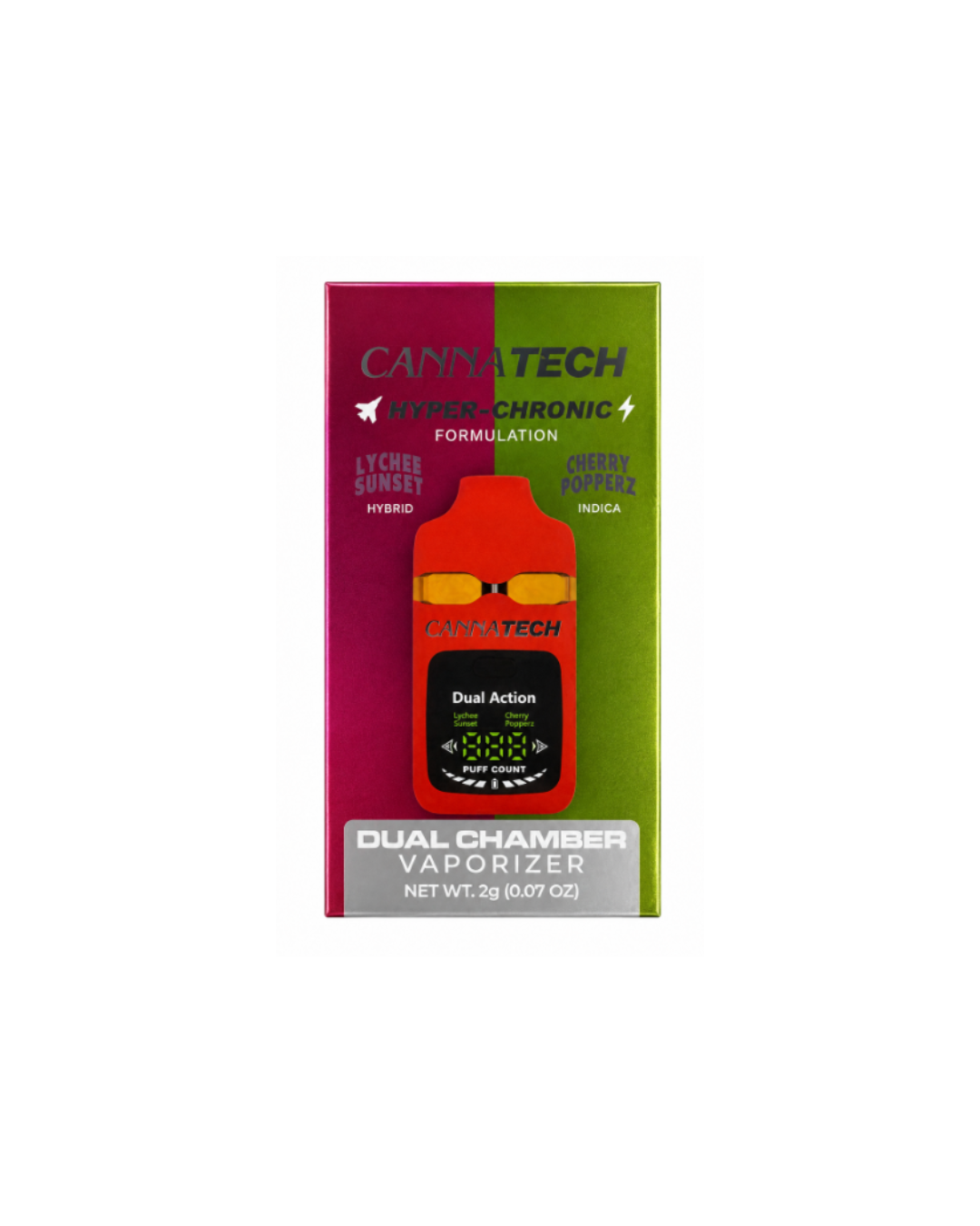 Cannatech Lychee Sunset x Cherry Popperz Dual Chamber Vape