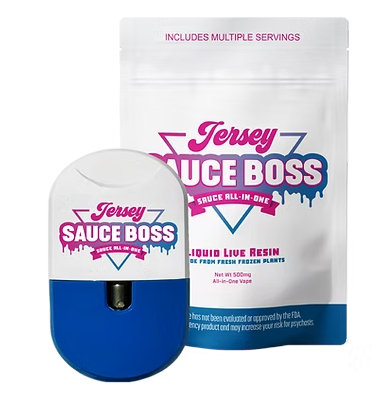 Jersey Sauce Boss | Live Resin Disposable | Apple Fritter .