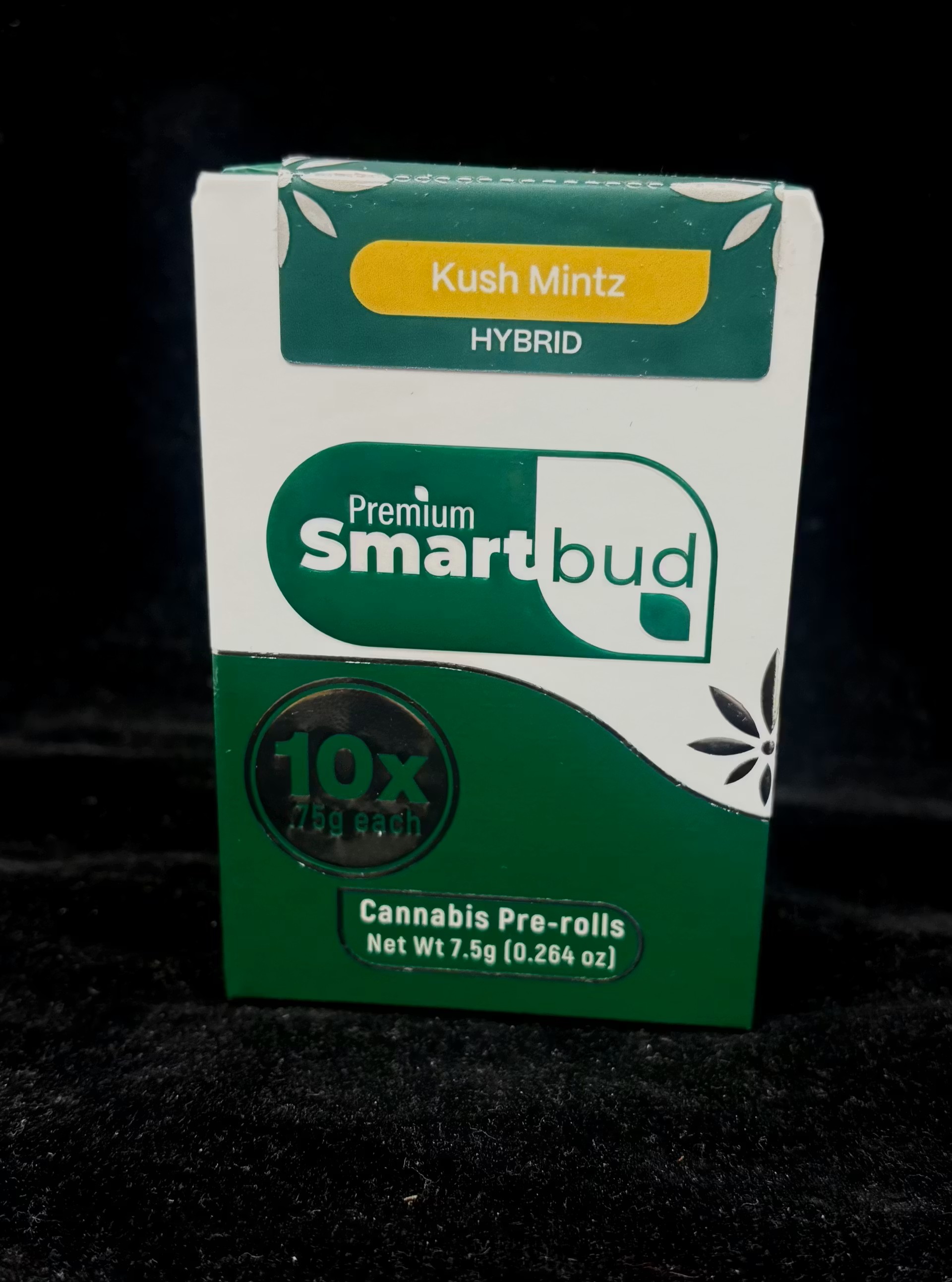 Smart Bud | Preroll | Kush Mintz | 0.75g | 10-Pack | 7.5g | Hybrid | THC 33.58%
