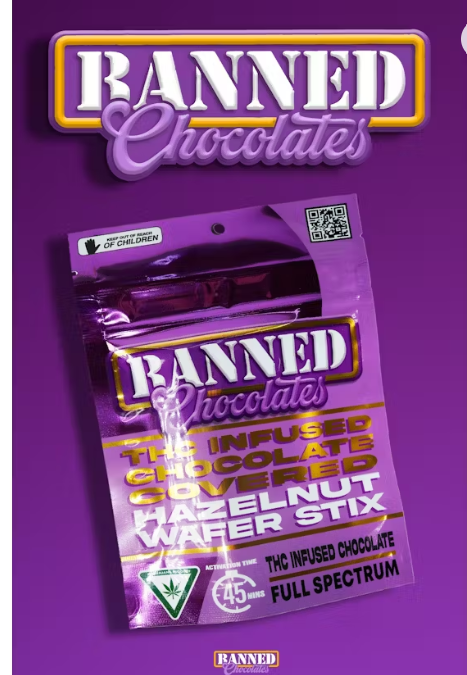 Banned - Hazelnut Wafer Stix - 200mg