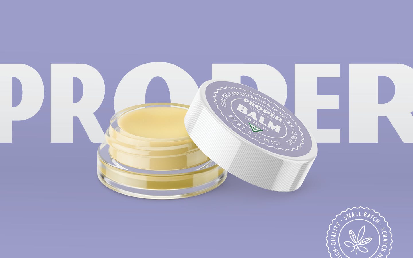 Proper - Travel Size Lavender Balm - 50mg THC / 50mg CBD