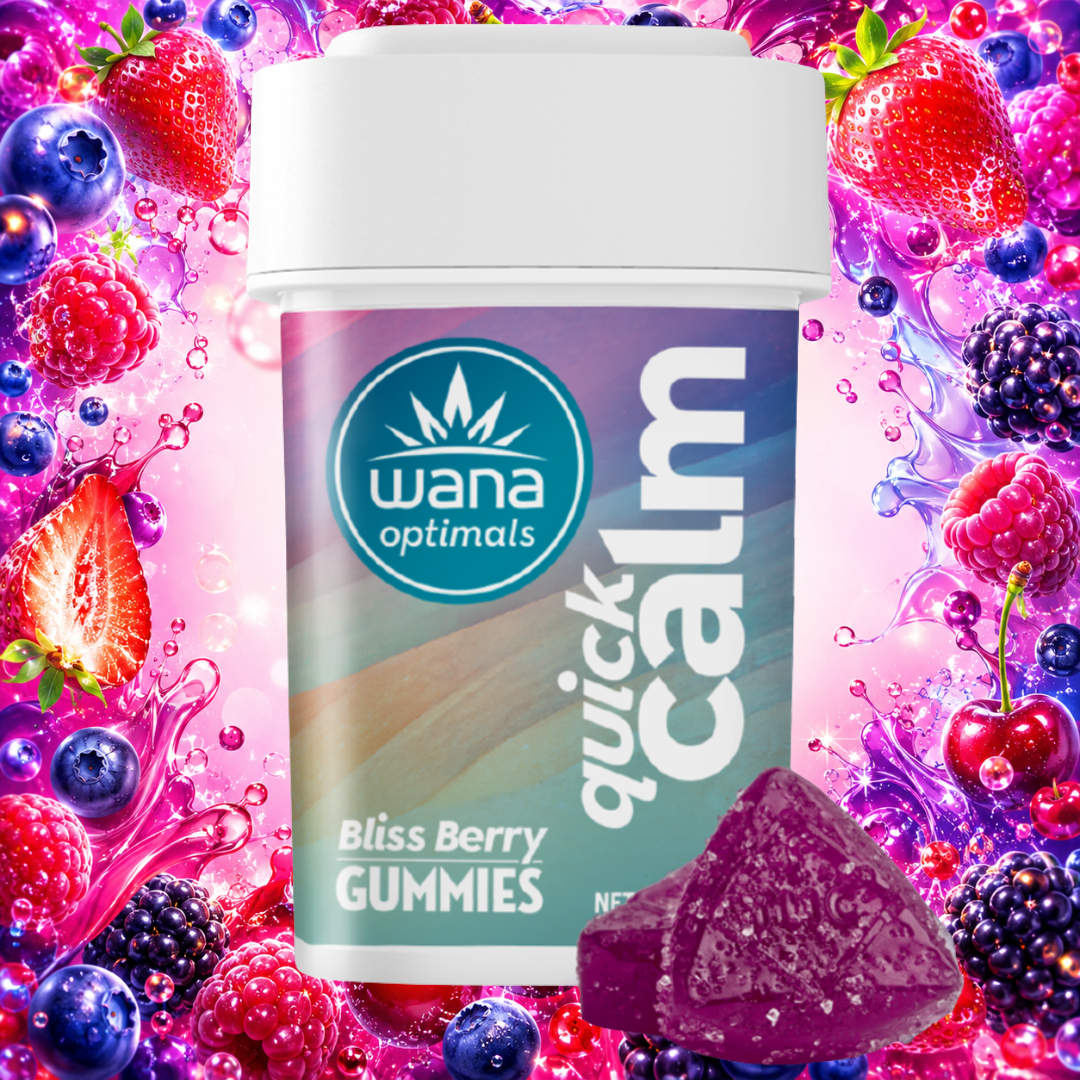 Quick Calm | Bliss Berry | Calming w/ L-Theanine | 1:10:10 THC:CBD:CBG | Fast-Acting | Micro-Dose | 20pk