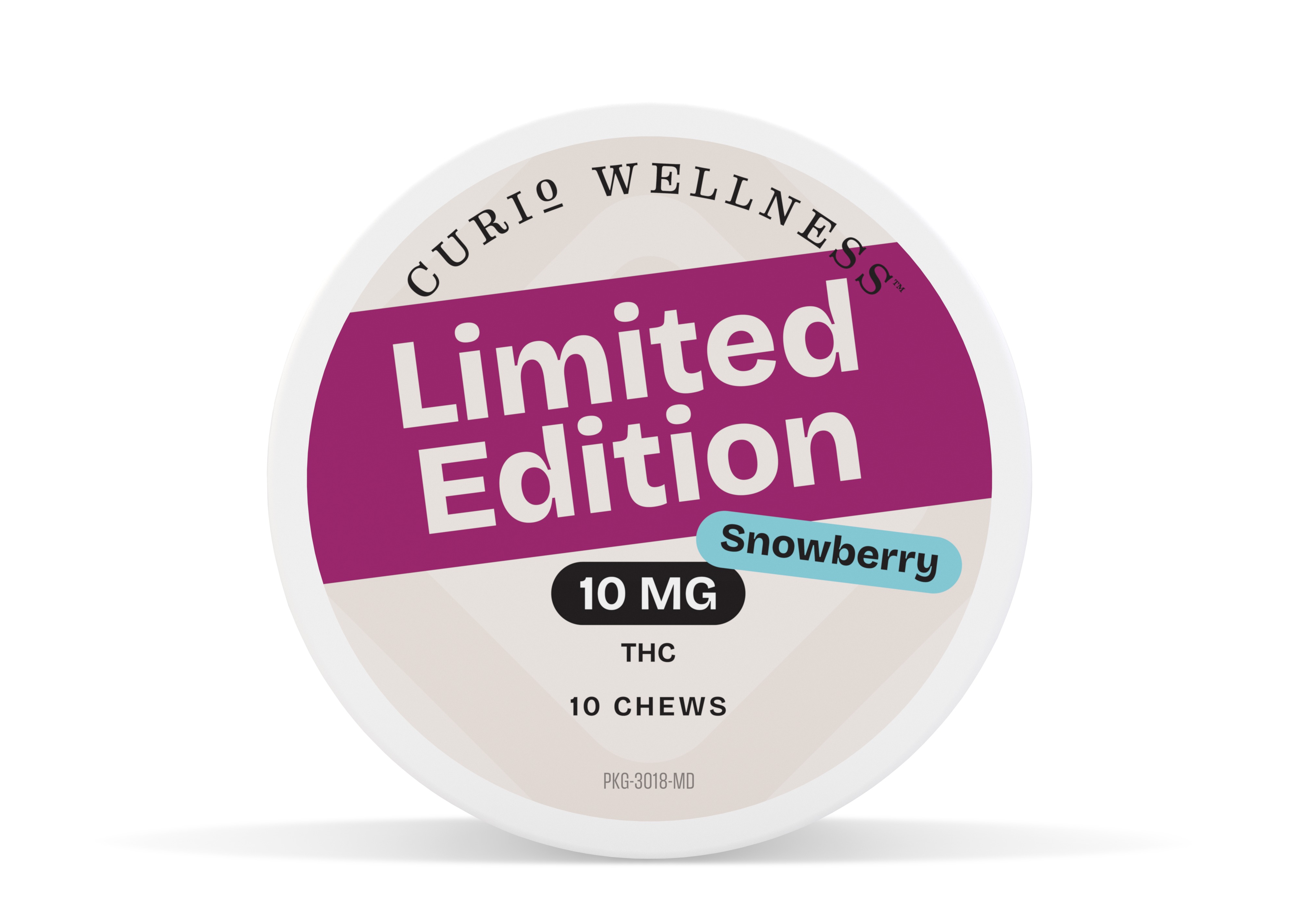 Ⓥ CURIO Chews 100mg: Snowberry 10pk