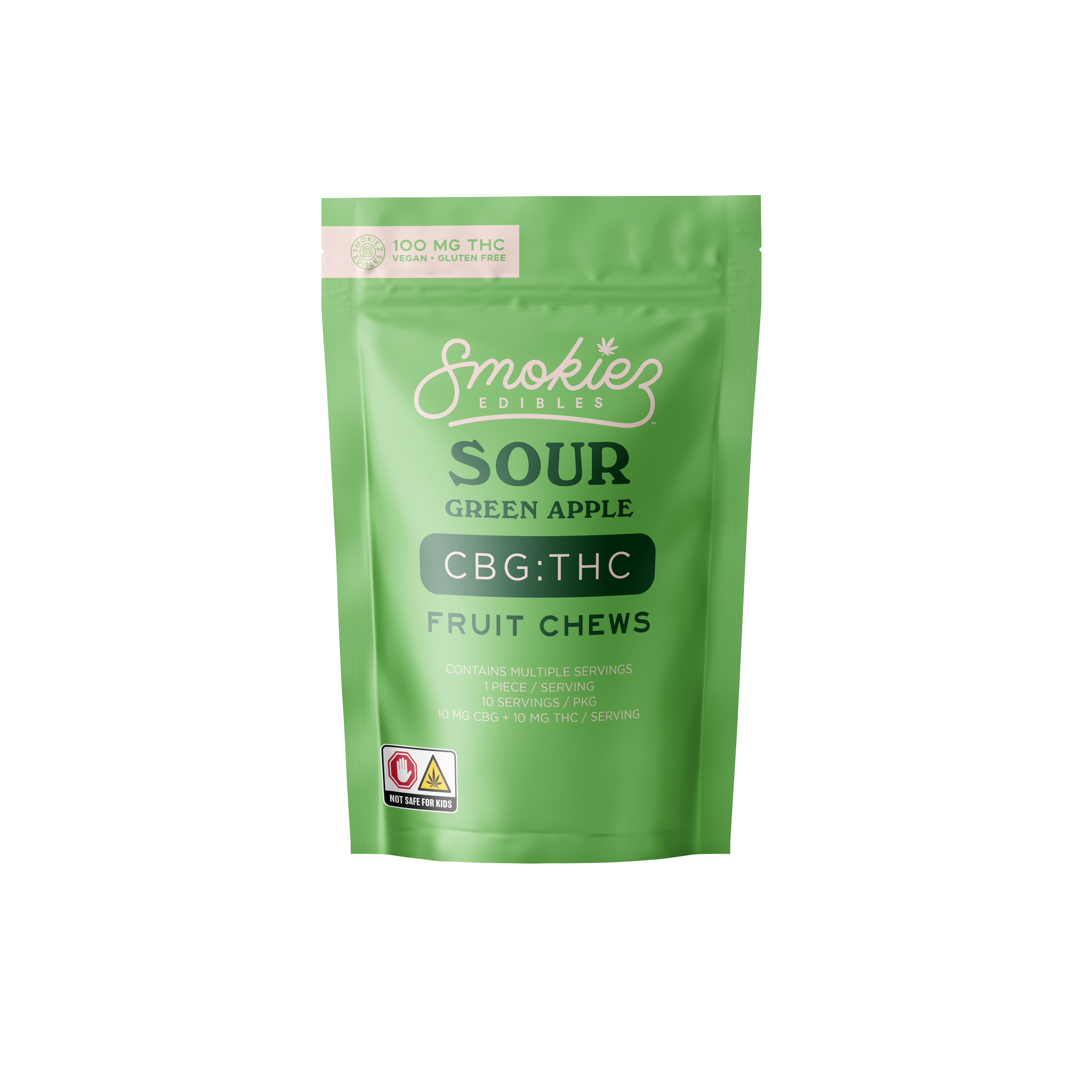 10pk/100mg- Sour Green Apple