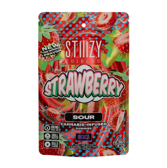 Sour Strawberry Gummies | 100mg
