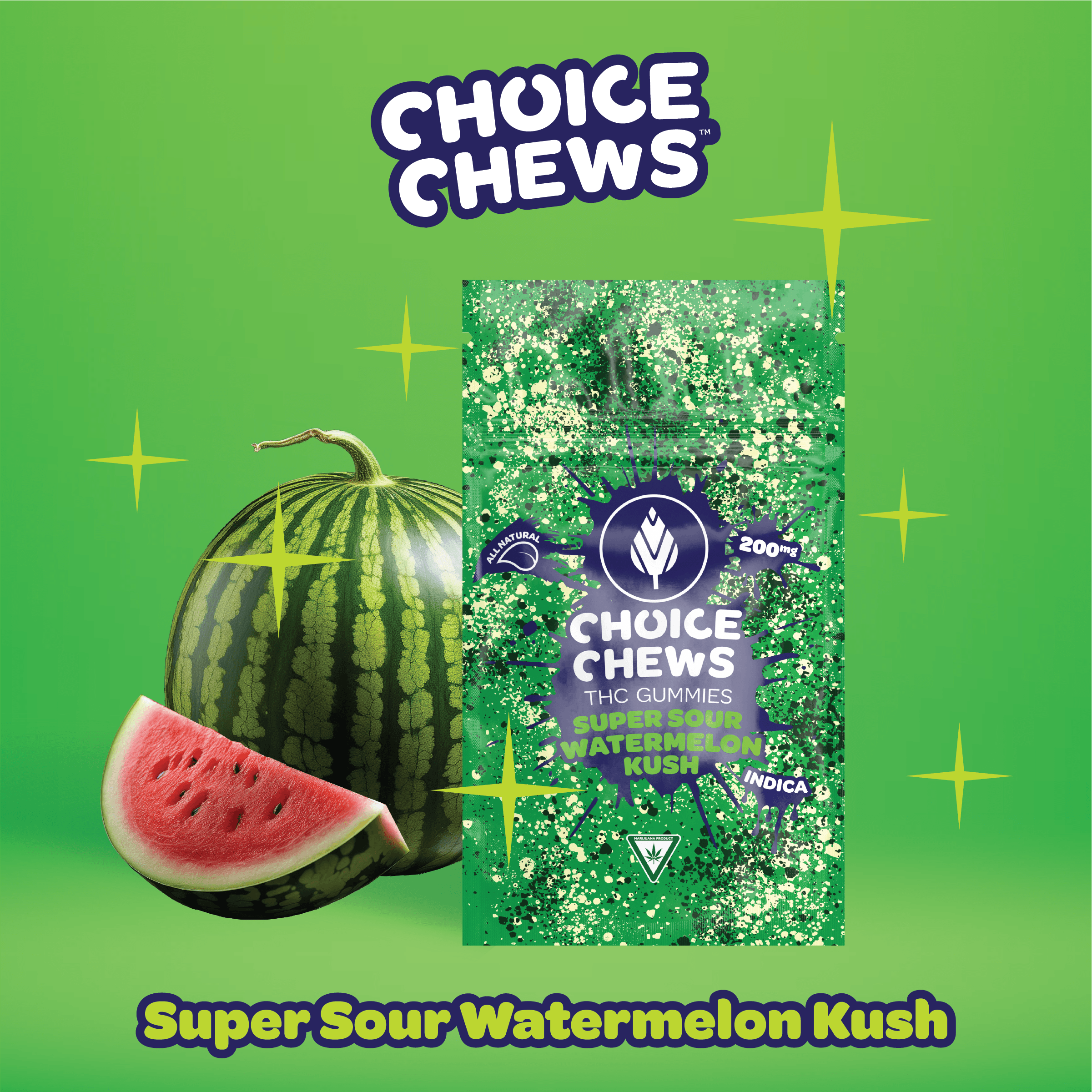 GUMMIES 200MG | WATERMELON KUSH | SATIVA