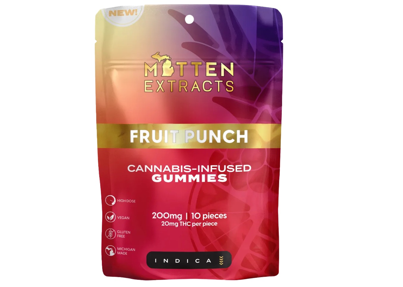 Mitten Extracts - Effect Gummies - 200mg - Fruit Punch - Indica