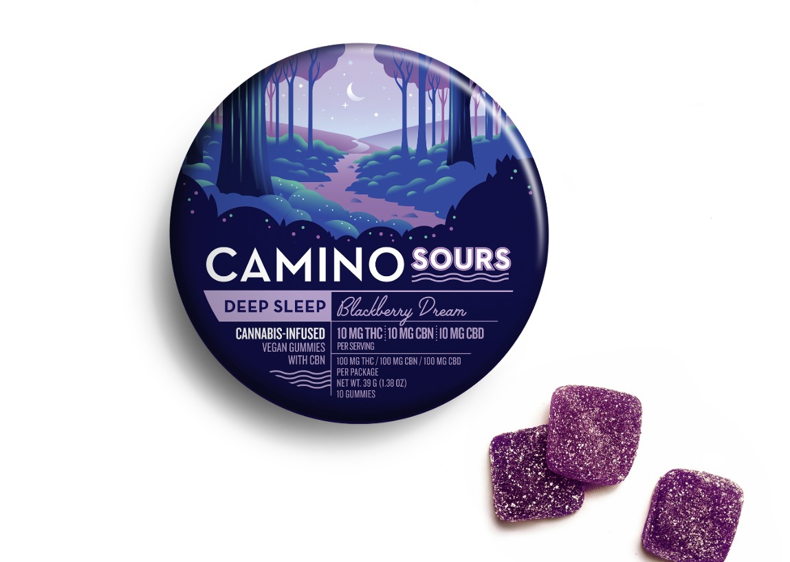 Camino - Blackberry Dream Deep Sleep Sour Gummies THC:CBN:CBD 1:1:1 10pk - 100mg