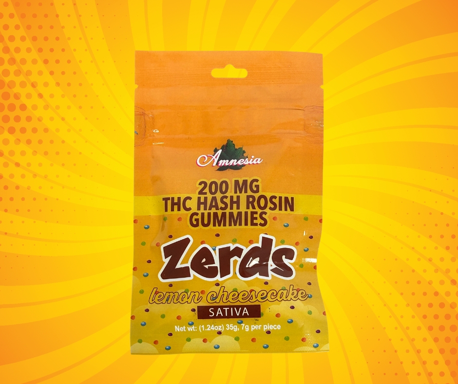 Zerds - 200mg Hash Rosin Gummies - Lemon Cheesecake