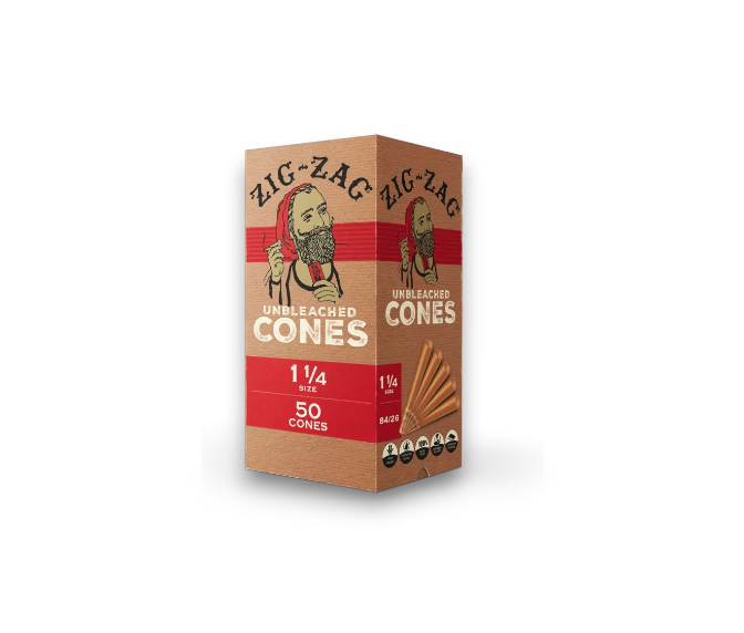 Zig Zag Unbleached 1-1/4 Cones 50pk.
