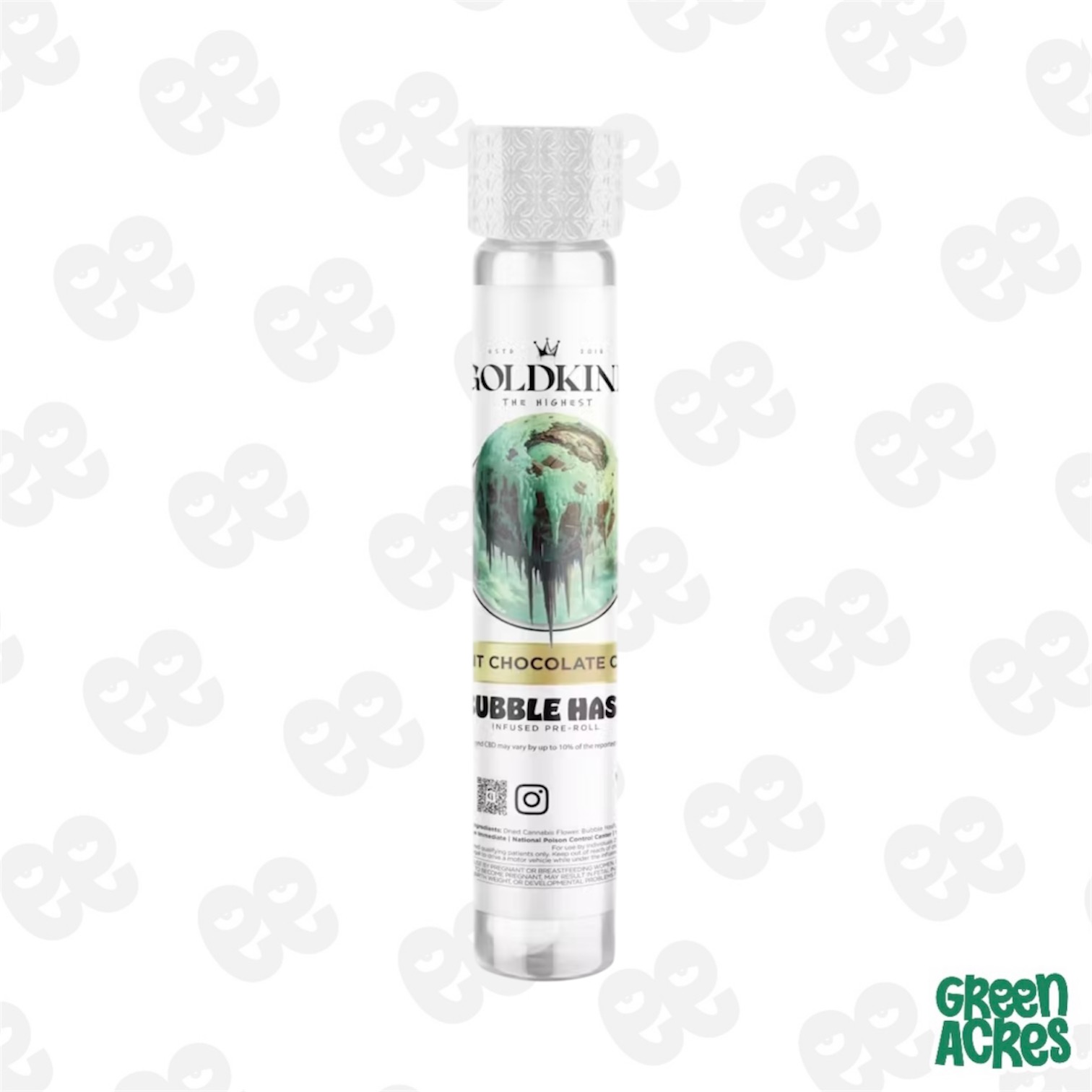 Goldkine: Mint Chocolate Chip 1G Bubble Hash Infused Pre-Roll