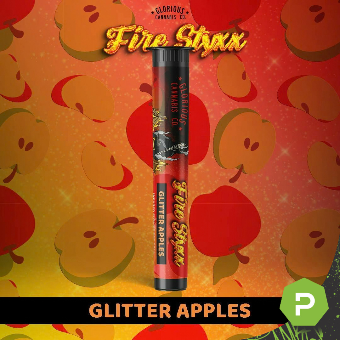 Glorious | 1g THCA Infused Fire Styxx Pre-Roll | Glitter Apples