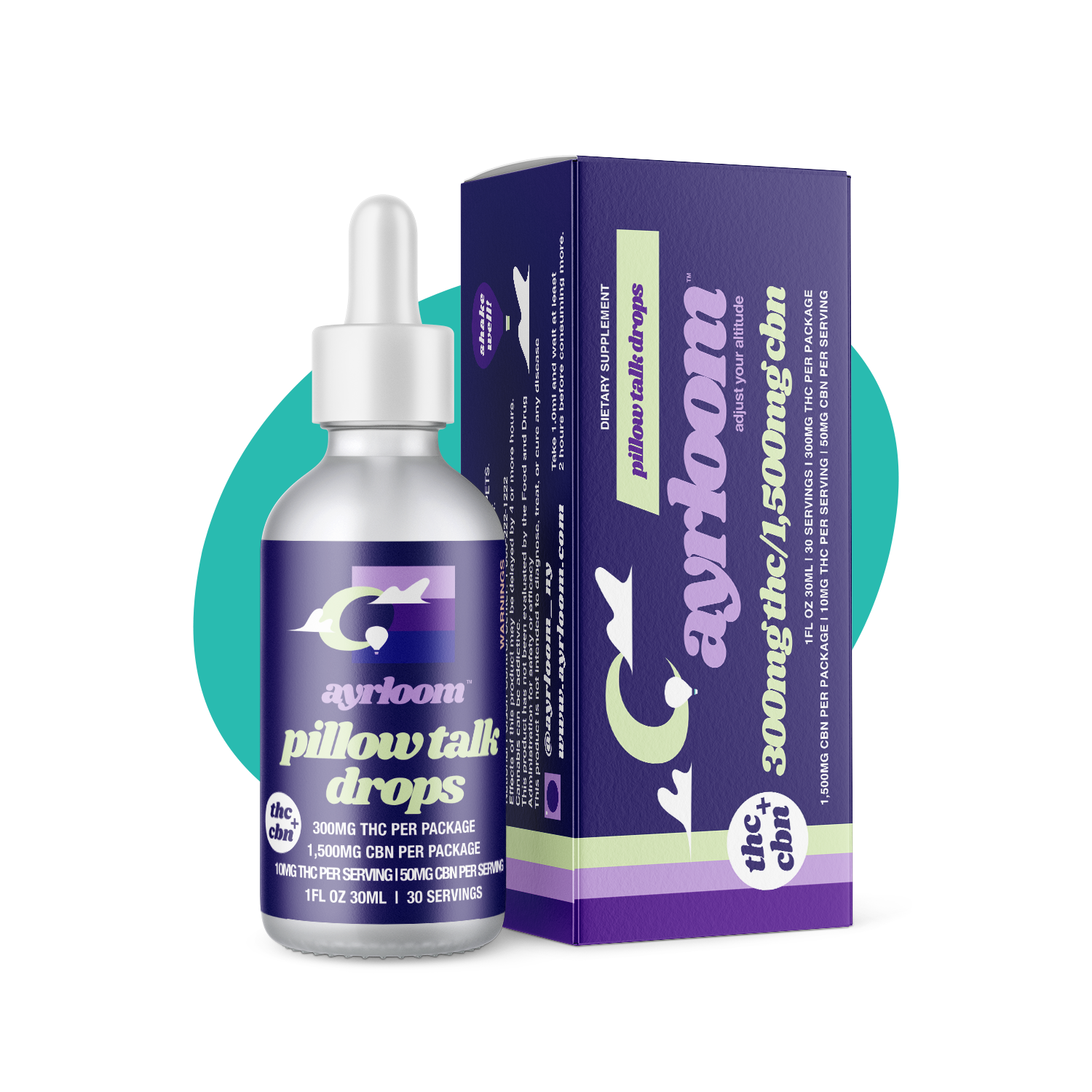 Tincture | Pillow Talk Drops I 5:1 CBN 1500mg THC 300mg