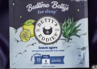 Chews | Bedtime Lemon Agave | 50 mg | 10pk | Betty's Eddies product photo