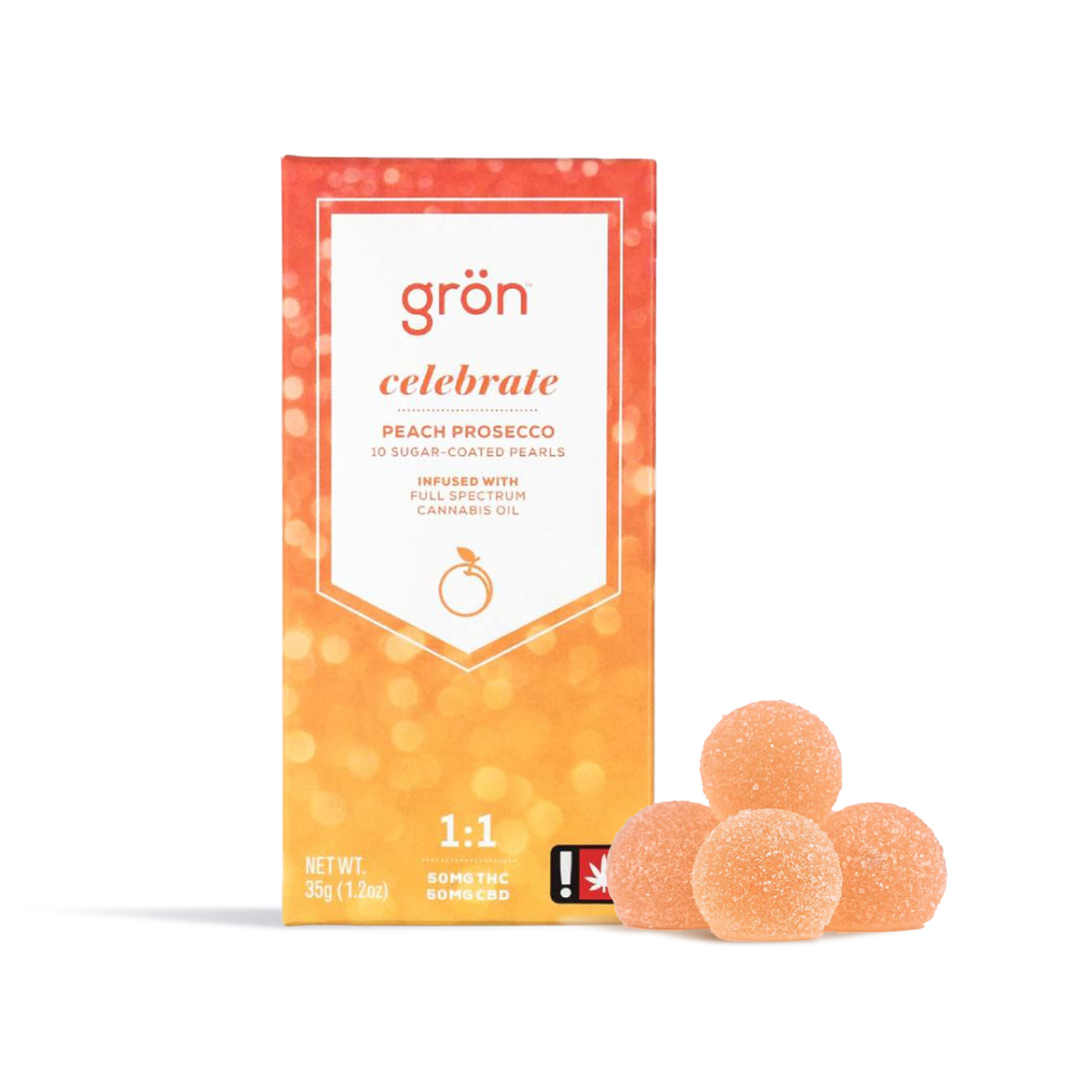 Celebrate Peach Prosecco Pearls