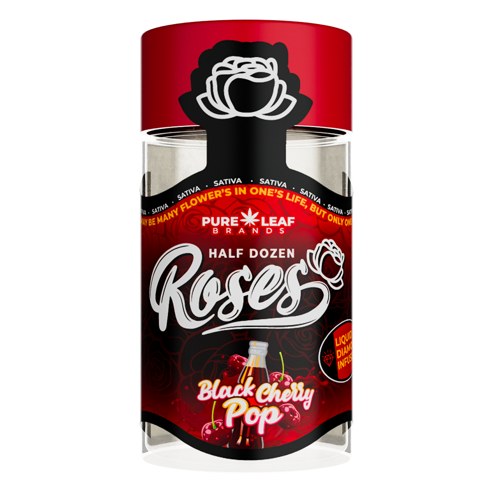 Roses | Black Cherry Pop | 6pk/.6G Liquid Diamond Infused
