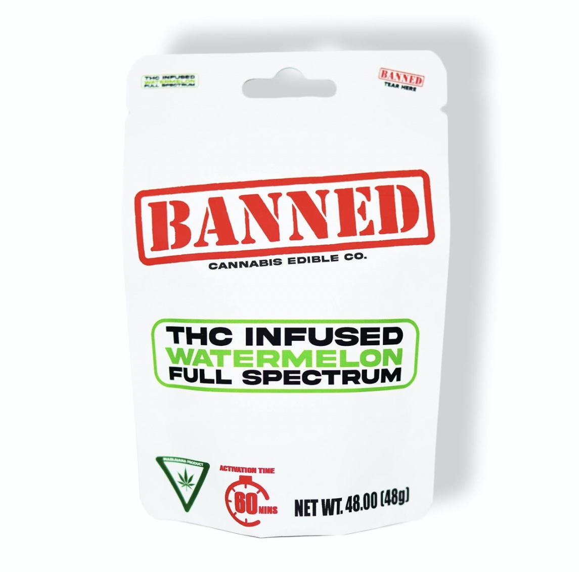 Banned: Watermelon 200MG Gummies (4x50mg)