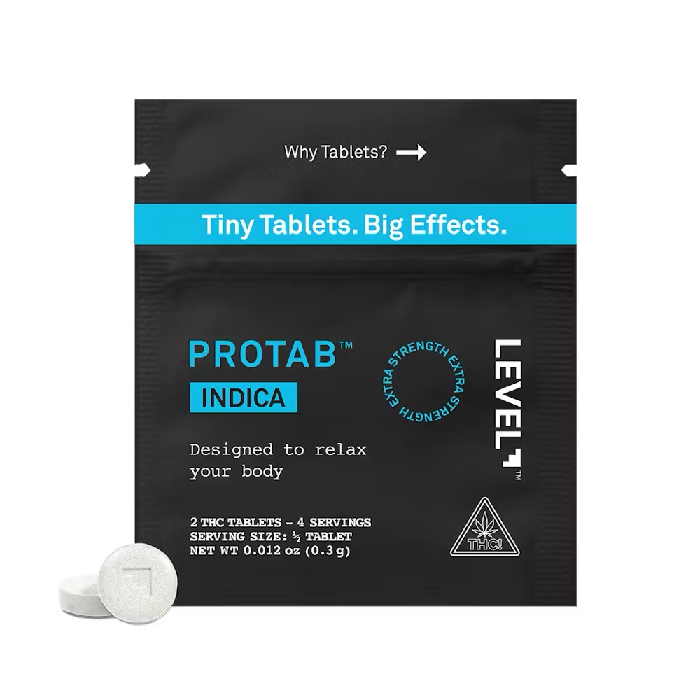*LEVEL Indica Protab, Extra Strength THC Tablets - 2ct