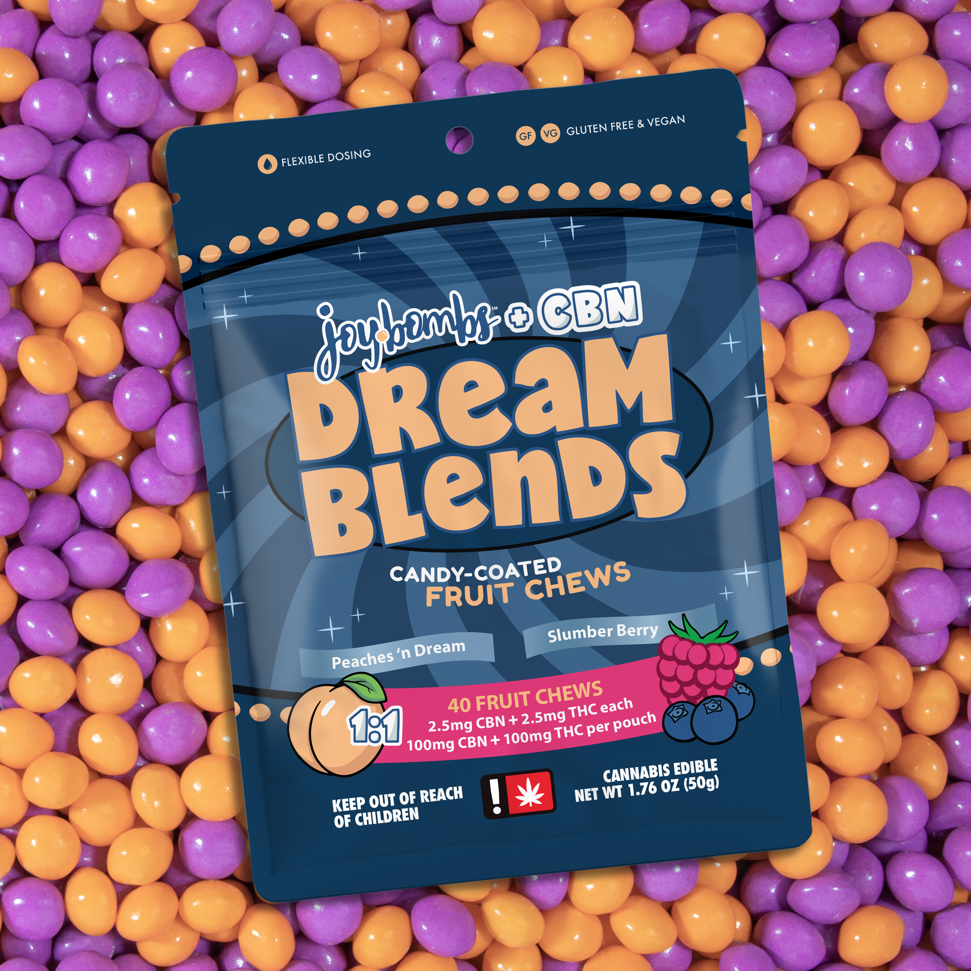 Fruit Chews | 1:1 CBN:THC Dream Blends | 40x :