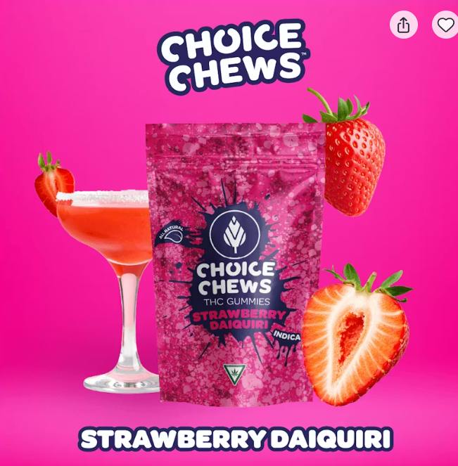 Choice | Strawberry Daiquiri  | Infused Gummies | 200mg | Indica
