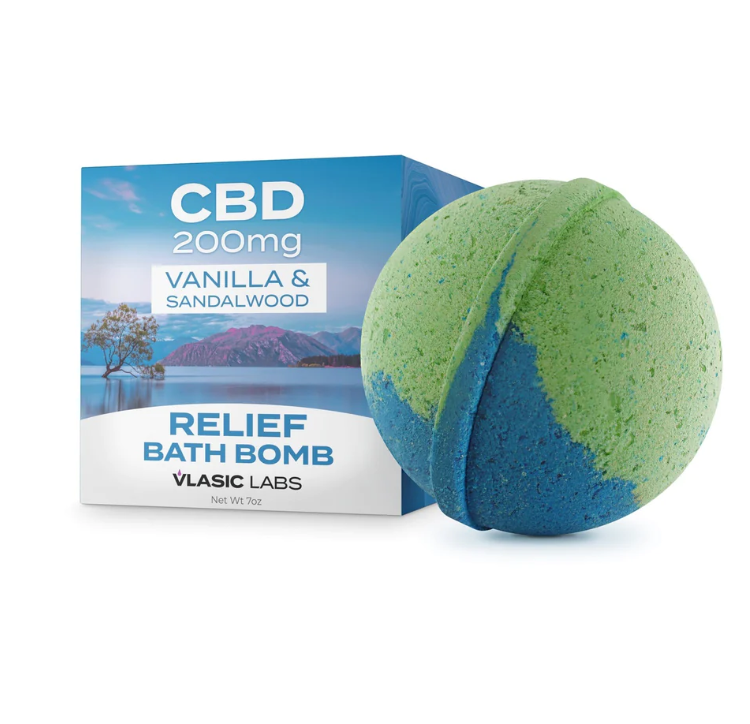 Vlasic - Vanilla & Sandlewood - 200mg CBD Bath Bomb