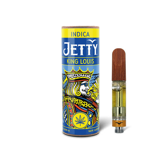 Jetty Extracts Vape Cartridge High THC King Louis - Indica