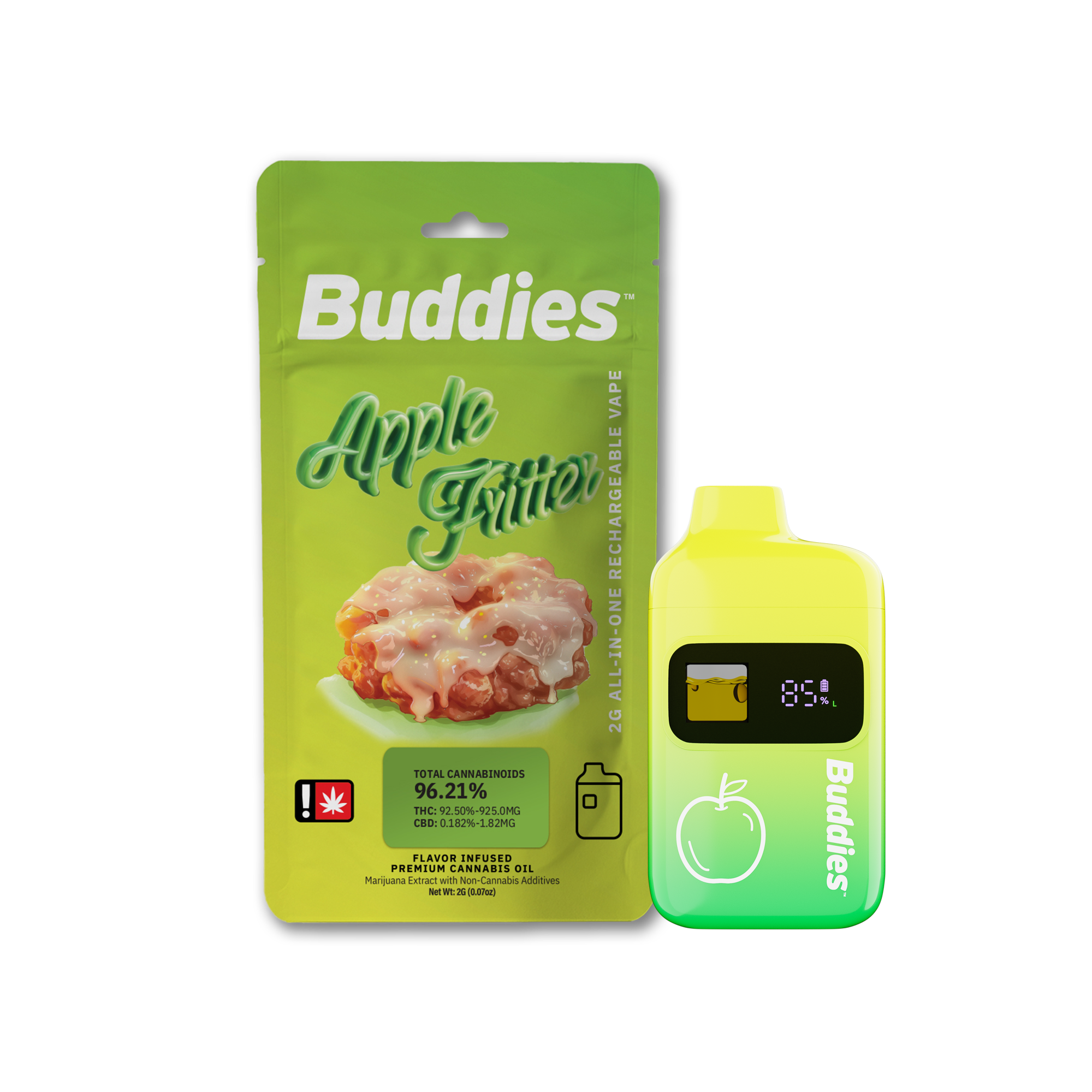 DISPOSABLE - VAPE DISTILLATE - 2G - APPLE FRITTER