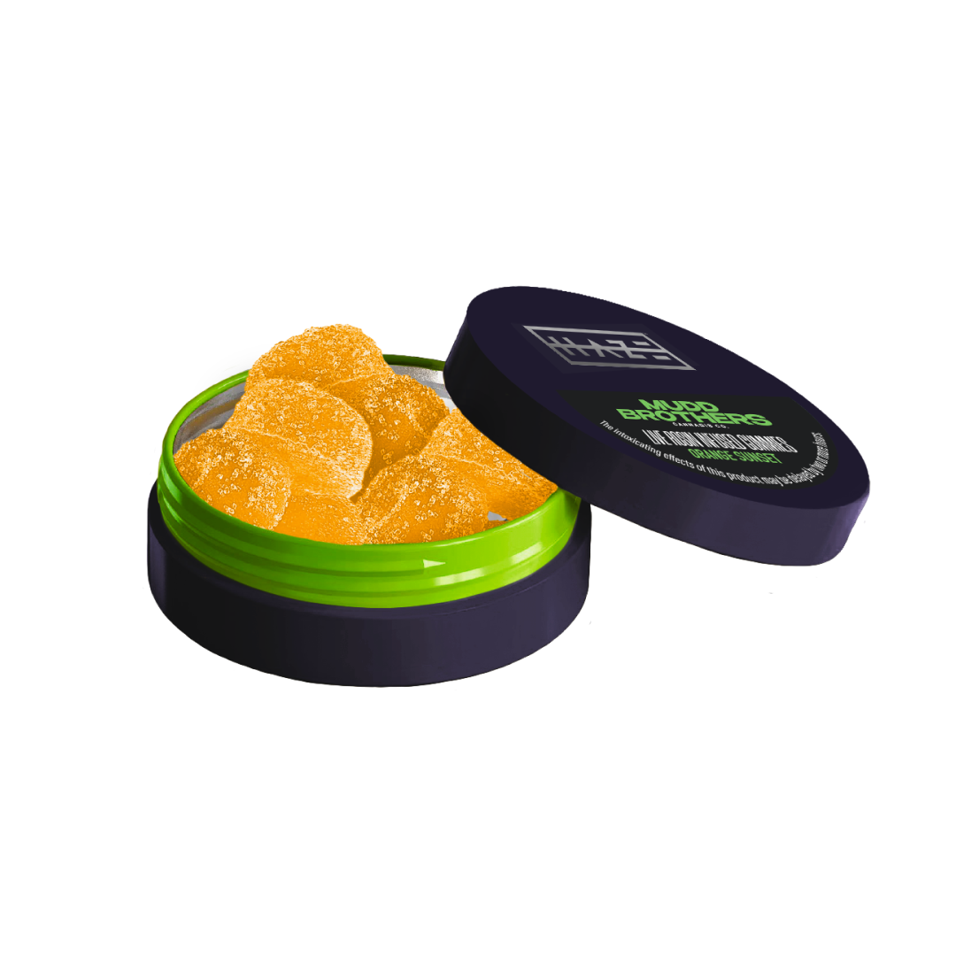 Haze X Mudd Brothers Haze X Mudd Brothers Orange Sunset (H) Live Rosin Gummies 10mg 10pk