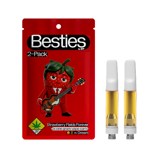 Besties -Strawberry Fields Forever (Indica/Hybrid)2pk  2g Flavored Cartridge