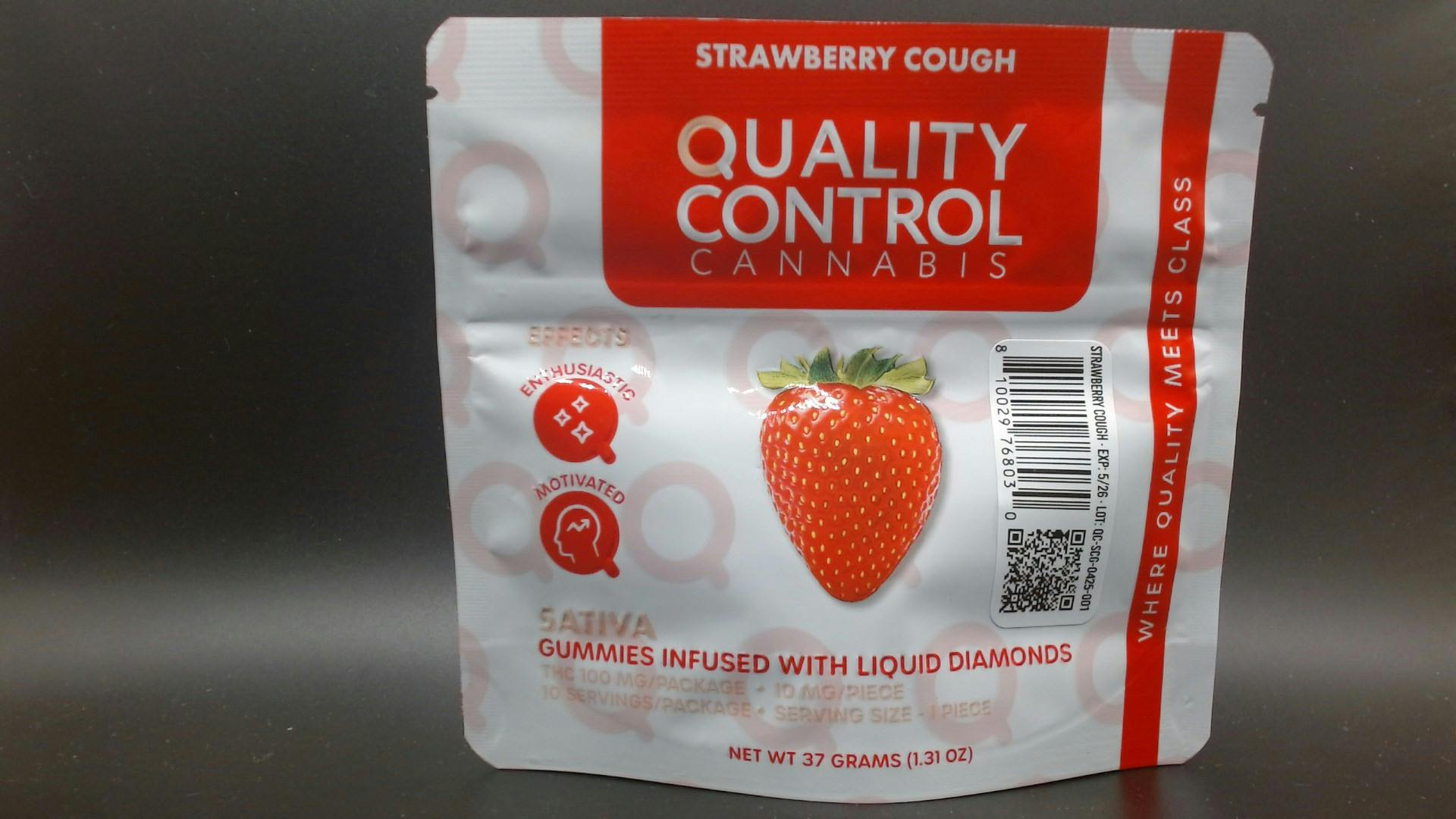 Quality Control - Strawberry Cough Gummies - 100mg
