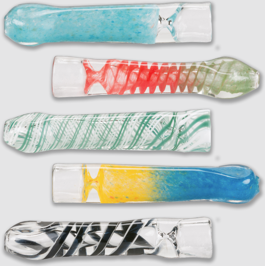 Glass Chillum Assorted Colors