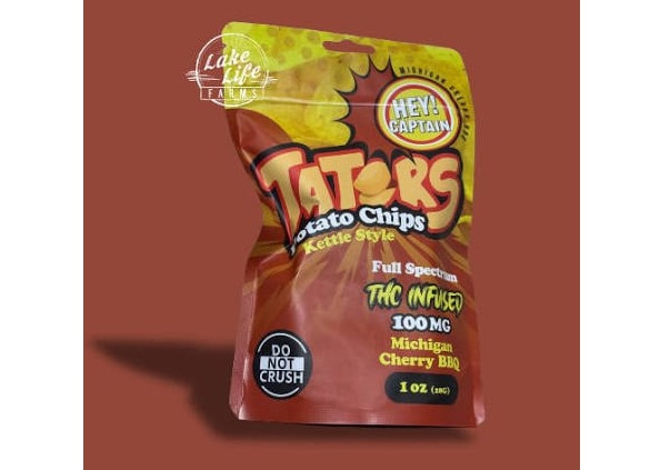 Hey Captain - 100mg Microsdose Tator Potato Chips  - Michigan Cherry BBQ