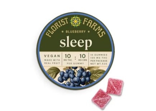 Florist Farm - Blueberry 1:1 THC:CBN Gummies 10pk - 100 mg