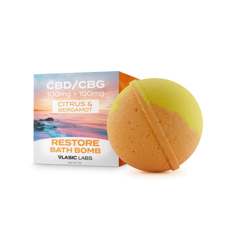 Vlasic - Citrus & Bergamot CBD/CBG - 200mg Bath Bomb