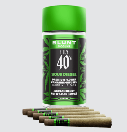 Stiiizy 40's Sour Diesel Infused Pre-Rolls 5pk 2.5g
