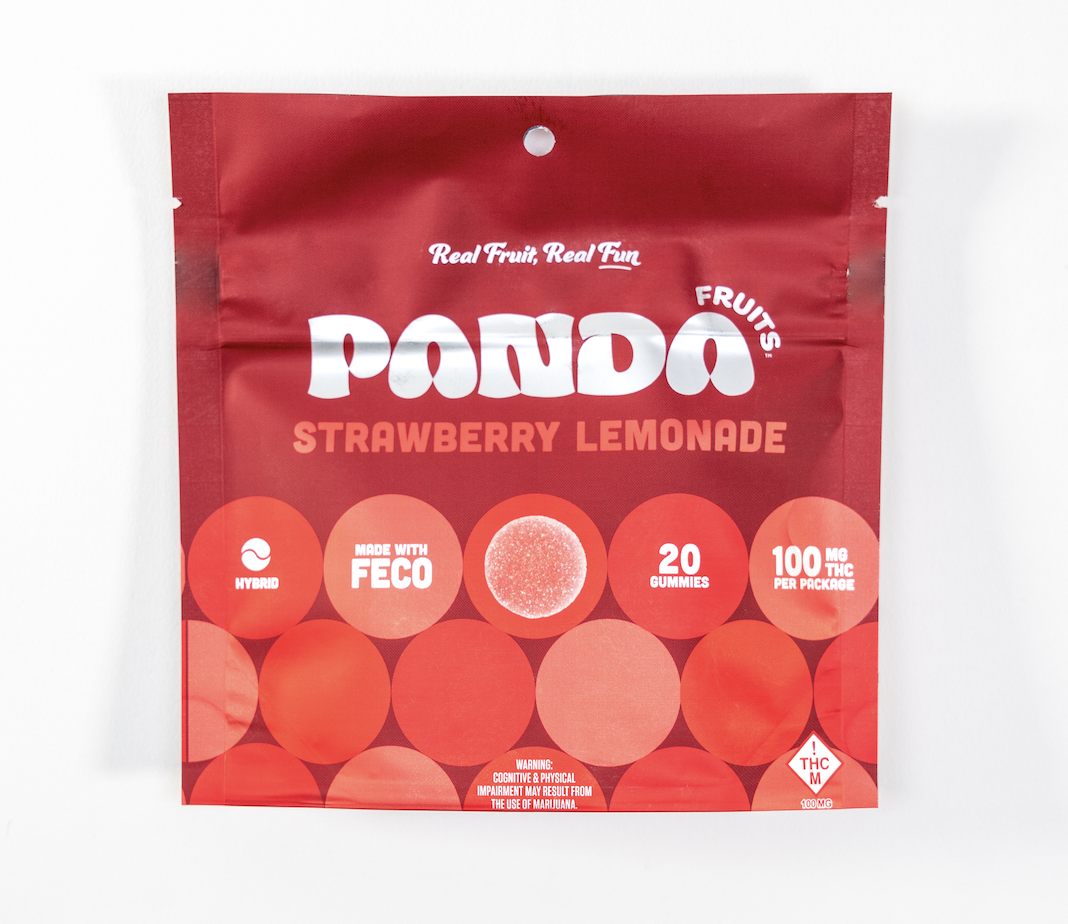 Panda Fruits FECO - Strawberry Lemonade - Hybrid - 100mg THC 20pcs.
