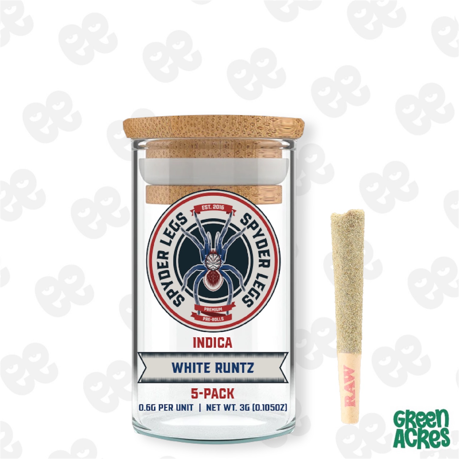 Spyder Legs: White Runtz 5 Pack Infused Multi Pack (0.6gx5)