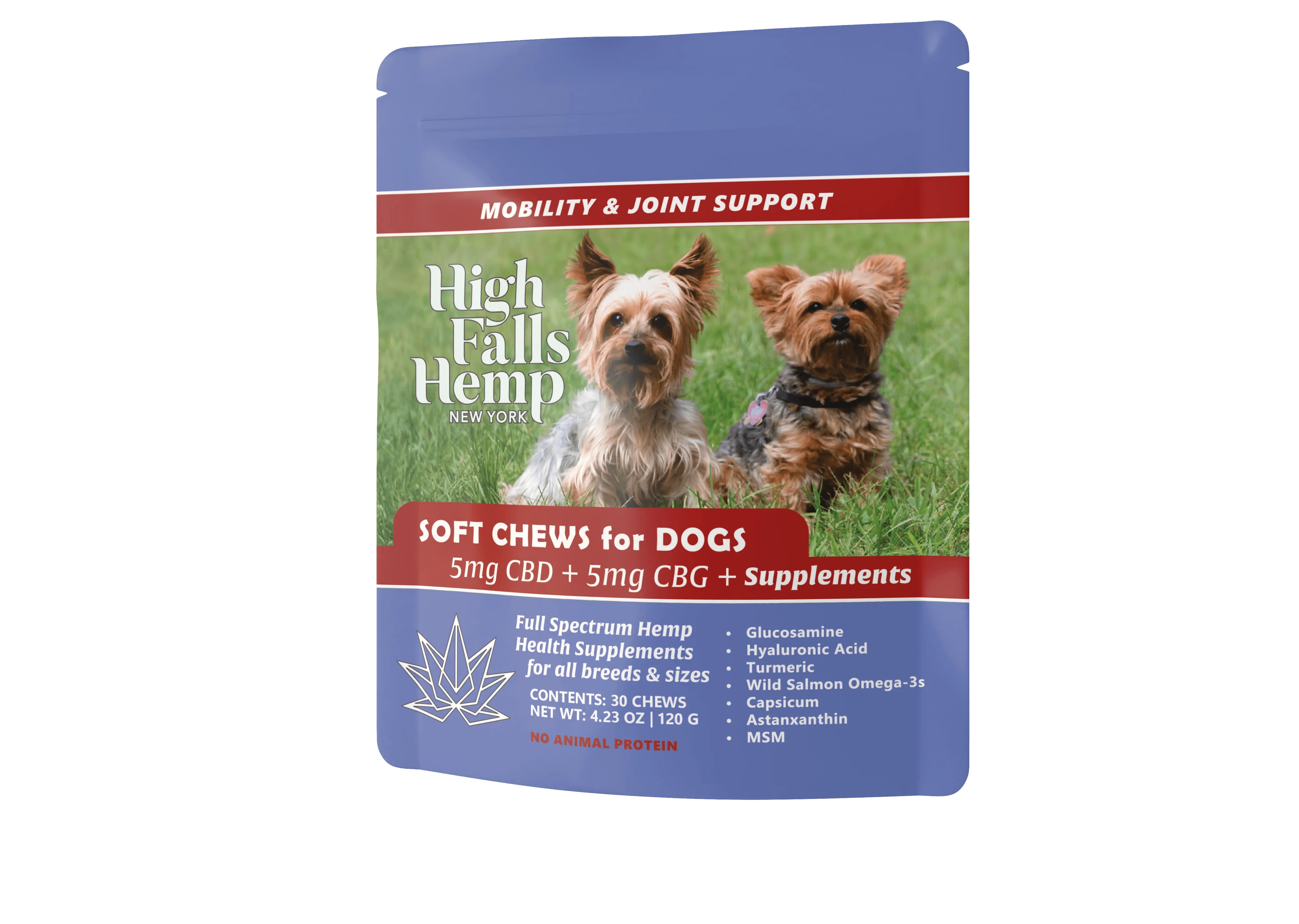 Mobility + Joint Support | Soft CBD : CBG Dog Chews | 30pk | 150mg
