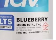 SOUR GUMMY BELTS NIGHTTIME BLUEBERRY 2.5:1 (I) 100MG