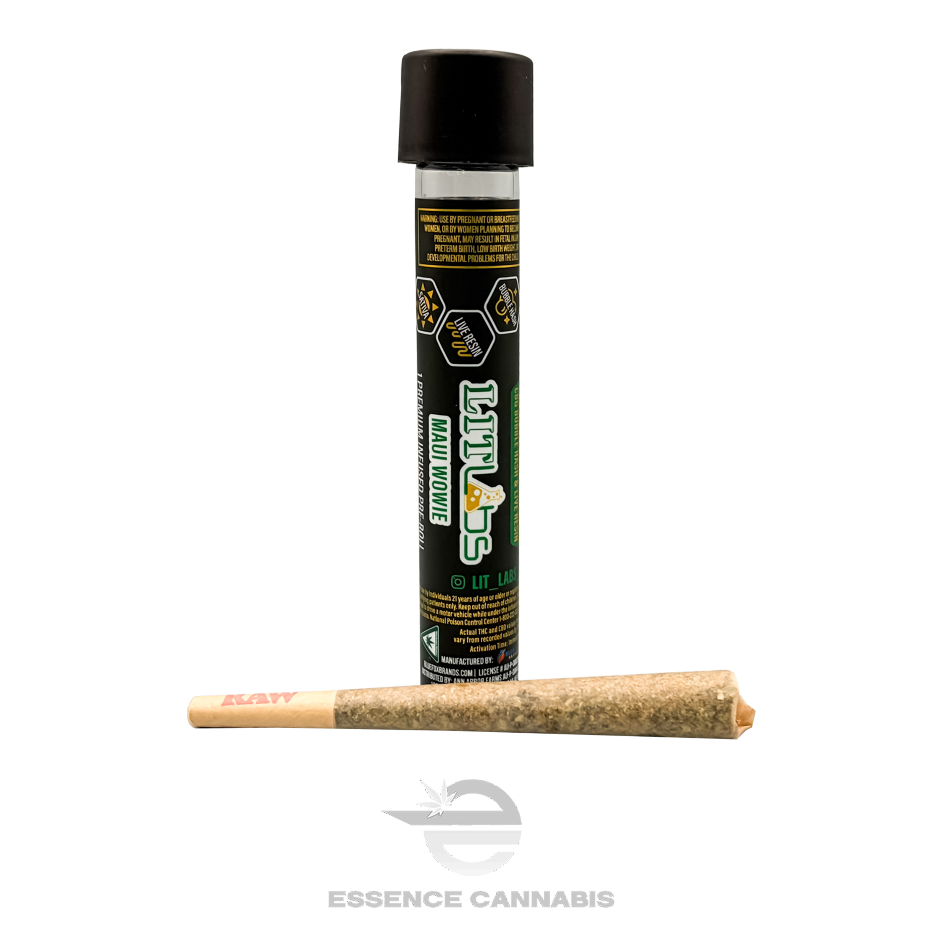 Lit Labs - Live Hash Resin Infused PR (THC+CBG) - Maui Wowie
