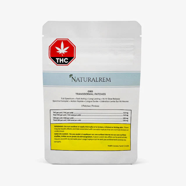 Naturalrem CBD Transdermal Patch - 2 x 60mg